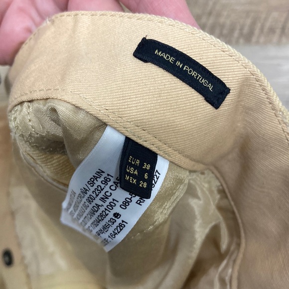 New Massimo Dutti Wool Suit Trouser Pants With Central Seam Tan Cream - Picture 9 of 13